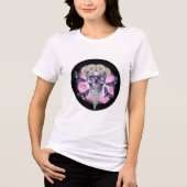 Skull Daisy Queen T-Shirt 💀 🌼 Tri-Blend Shirt (Vorderseite)