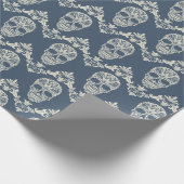Skull Damask Geschenkpapier (Ecke)