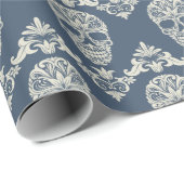 Skull Damask Geschenkpapier (Rolleneckpunkt)