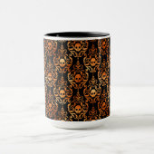 Skull Damask Halloween Tasse (Zentrum)