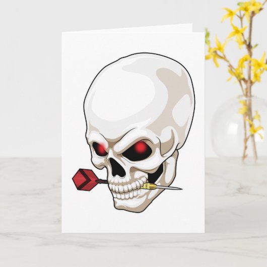 Skull Darts Dart Karte (Gelbe Blume)