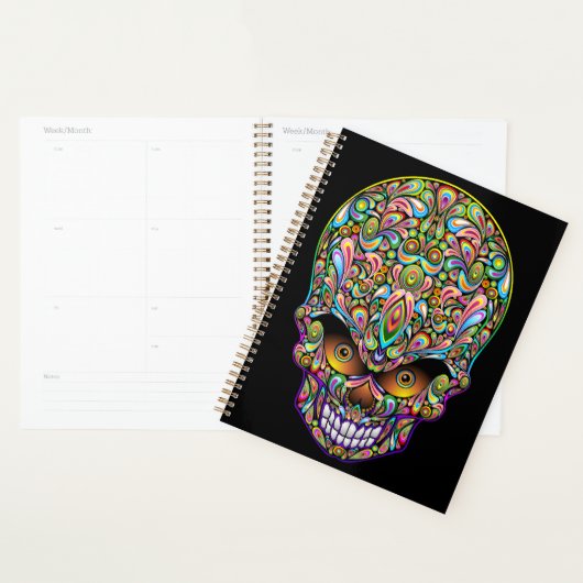 Skull Decorative Psychedelic Art Design Planer (Anzeige)