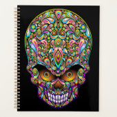 Skull Decorative Psychedelic Art Design Planer (Vorderseite)