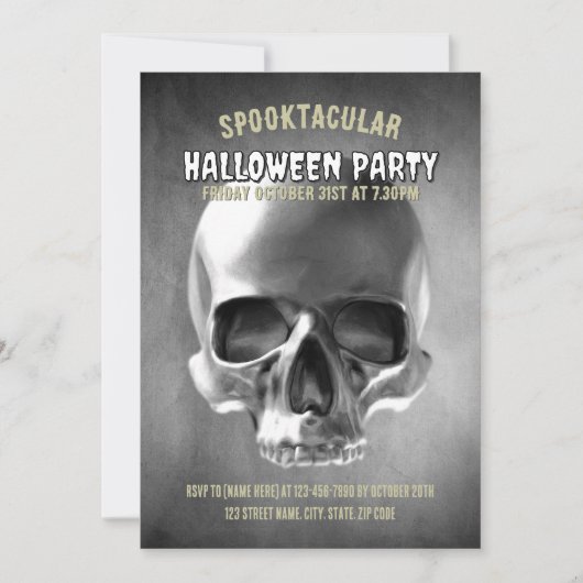 Skull design. Black and white Einladung (Vorderseite)