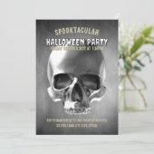 Skull design. Black and white Einladung (Stehend Vorderseite)