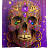 Skull-Design Duschvorhang (Vorderseite)