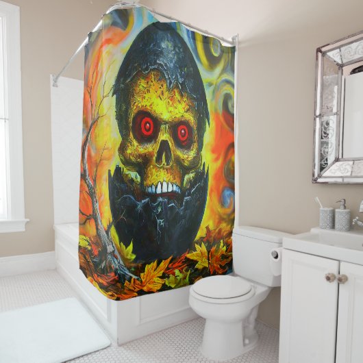 Skull-Design Duschvorhang (Beispiel)