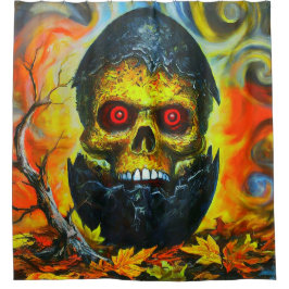 Skull-Design Duschvorhang