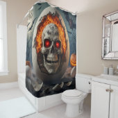 Skull-Design Duschvorhang (Beispiel)