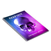 Skull design. Keep Out. Top Secret Notes Notizblock (Rechte Seite)