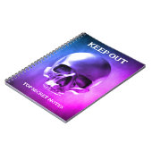 Skull design. Keep Out. Top Secret Notes Notizblock (Linke Seite)