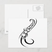 Skull Design Merchandise Postkarte (Vorne/Hinten)