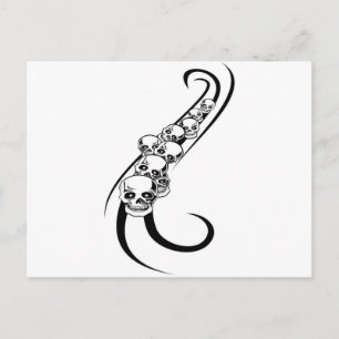 Skull Design Merchandise Postkarte