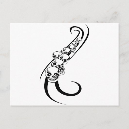Skull Design Merchandise Postkarte (Vorderseite)