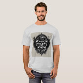 Skull-Design mit Flügeln und Symbolen T-Shirt (Vorne ganz)