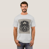 Skull-Design mit Flügeln und Symbolen T-Shirt (Vorne ganz)