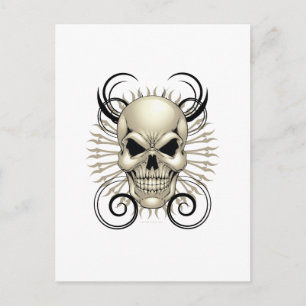 Skull-Design Postkarte