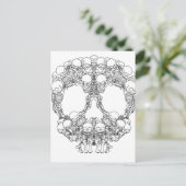 Skull Design - Pyramide der Schädel Postkarte (Stehend Vorderseite)