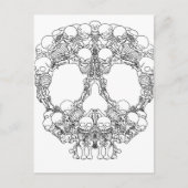 Skull Design - Pyramide der Schädel Postkarte (Vorderseite)