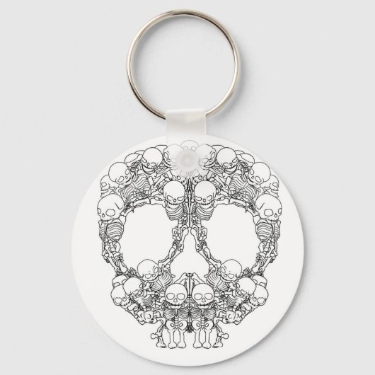 Skull Design - Pyramide der Schädel Schlüsselanhänger (Vorderseite)