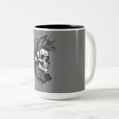 Skull designe punk Triageshop designe Zweifarbige Tasse (VorderseiteRechts)