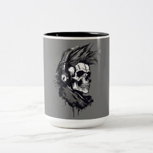 Skull designe punk Triageshop designe Zweifarbige Tasse