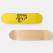 Skull Devil Head Schwarz-Gelb-Design Skateboard (Horizontal)