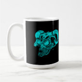 Skull Devil Head Schwarz-Grün-Design Kaffeetasse (Links)