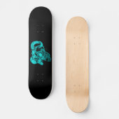 Skull Devil Head Schwarz-Grün-Design Skateboard (Vorderseite)