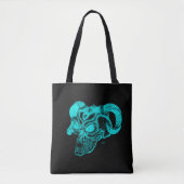 Skull Devil Head Schwarz-Grün-Design Tasche (Vorderseite)