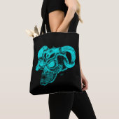 Skull Devil Head Schwarz-Grün-Design Tasche (Von Nahem)