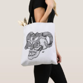 Skull Devil Head Schwarz-Weiß-Design Tasche (Von Nahem)