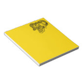 Skull Devil Kopf Schwarz-Gelb-Design Notizblock (angewinkelt)