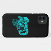Skull Devil Kopf Schwarz-Grün-Design Case-Mate iPhone Hülle (Rückseite (Horizontal))