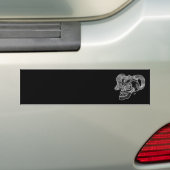 Skull Devil Kopf Schwarzweiß Design Autoaufkleber (Auf Auto)