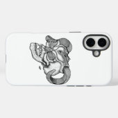 Skull Devil Kopf Schwarzweiß Design Case-Mate iPhone Hülle (Rückseite (Horizontal))