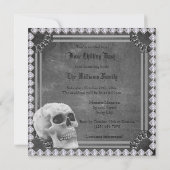 Skull & Diamonds Doppelseitiges Halloween Einladung (Rückseite)