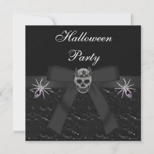 Skull Diamonds & Spider Jewels Halloween-Party Einladung