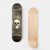 Skull Distressed Gothic Personalisiert Skateboard (Vorderseite)
