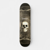 Skull Distressed Gothic Personalisiert Skateboard (Vorne)
