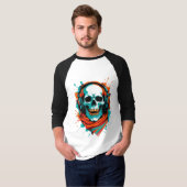 Skull DJ Headphones - Street Art Vibe Music T-Shir T-Shirt (Vorne ganz)