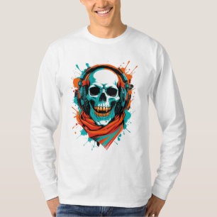 Skull DJ Headphones - Street Art Vibe Music T-Shir T-Shirt