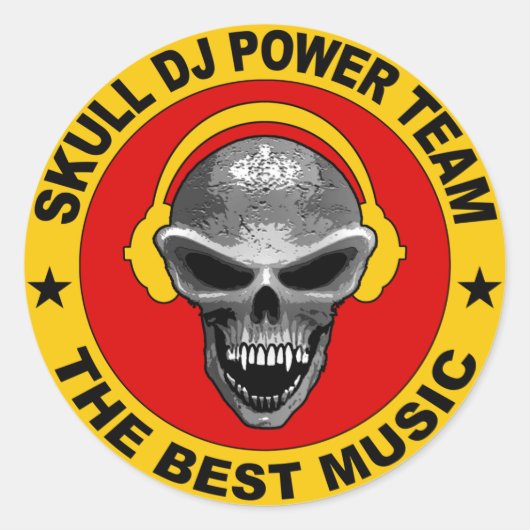 Skull DJ Sticker (Vorderseite)