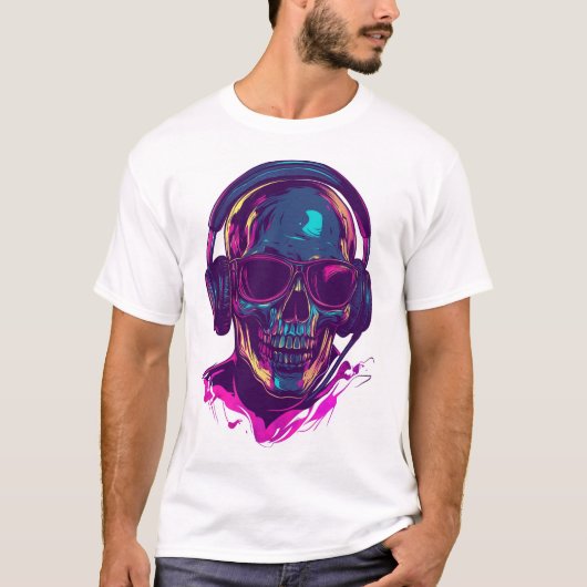 Skull DJ Vibes T-Shirt (Vorderseite)