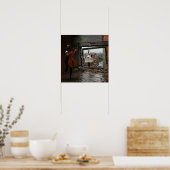 Skull Doll Heilung Bass Hexy AI Art Matt Value Poster (Küche)