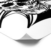Skull-Dorn-Krone-Kunst Poster (Ecke)