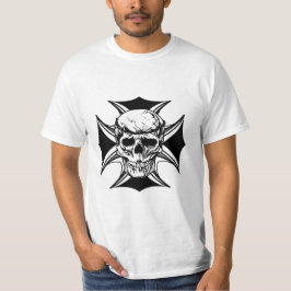 Skull-Dorn-Krone-Kunst T-Shirt