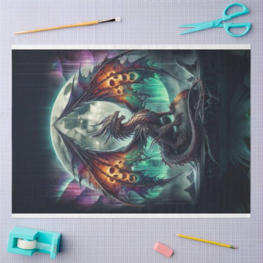 Skull Dragon Seidenpapier (Basteln)