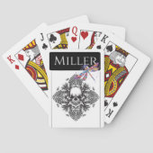 Skull-Dragonfly-Illustration zum Spielen von Karte Spielkarten (Rückseite)