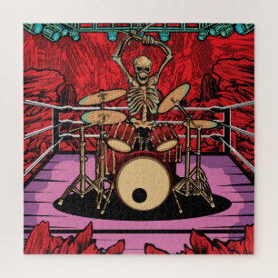 Skull Drummer: Wrestler Ring Illustration Puzzle